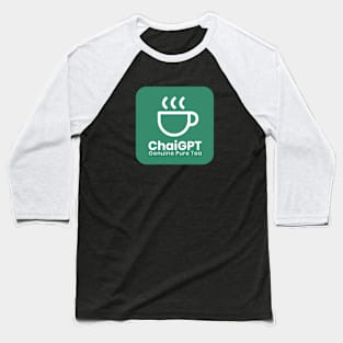 ChaiGPT - Chai Tea - ChatGPT Style (White-Green) Baseball T-Shirt